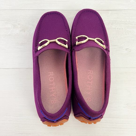 NEW Rothy’s Double Bit The Driver Loafers Size 8.5 Purple Sapphire Comfort Shoes - Picture 7 of 16